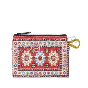 Kilim Desenli Mini Dokuma Cüzdan 072