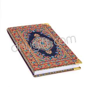 Small Size Turkish Carpet Designed Woven Notebook