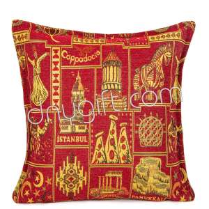 45x45 Gobilen Turkish Kilim Design Cushion Cover