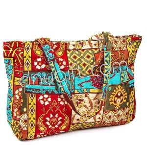 Double Pocketed Tapestry Turkish Beach Bag - Turquoise