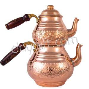 Bakır Çaydanlık Kırmızı