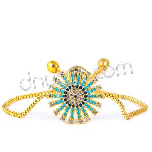 Zirkon Kaplama Taşlı Altın Bileklik