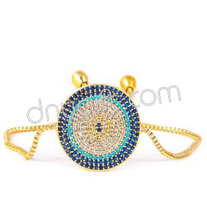 Zirkon Kaplama Taşlı Bileklik Altın