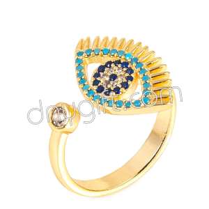 Zirkon Kaplama Göz Yüzük Altın