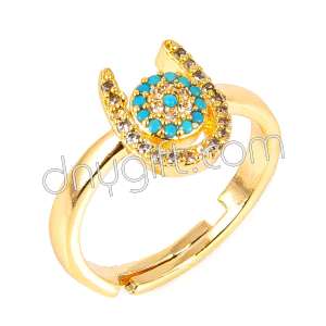 Zirkon Kaplama Harfli Yüzük Altın