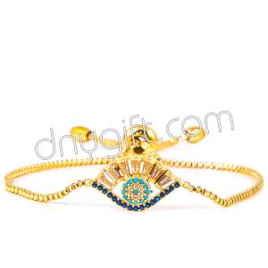 Zirkon Kaplama Göz Bileklik Altın Rengi