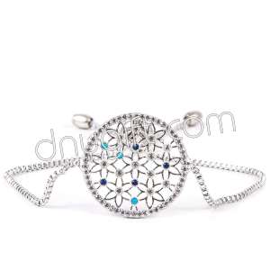 Zirkon Kaplama Bileklik Gümüş Rengi