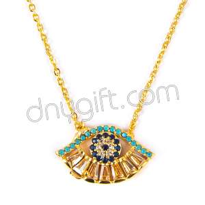 Zirkon Kaplama Göz  Kolye