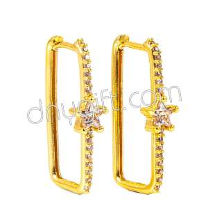 Zirkon Kaplama Yıldız Küpe