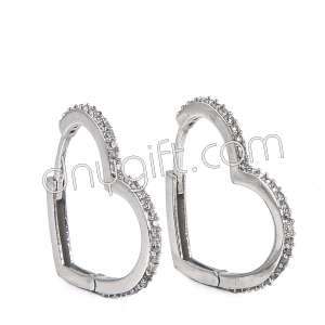 Zirkon Kaplama Kalp Küpe