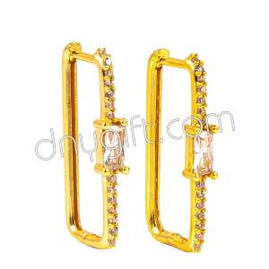 Zirkon Kaplama Taşlı Küpe