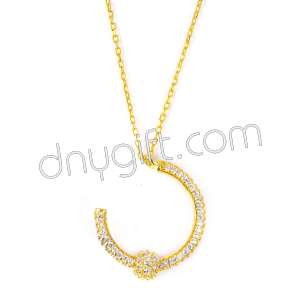 925 Sterling Turkish Silver Flower Shaped Necklaces 2,70 Gr