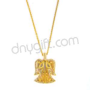 Zirkon Kaplama Kanatlı Kolye