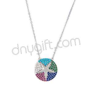 Zirkon Kaplama Yıldız Kolye