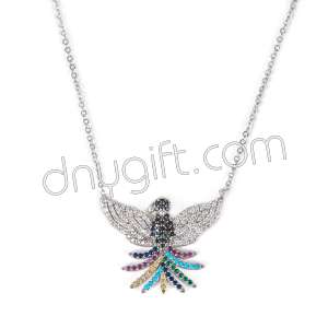 Zirkon Kaplama Kuşlu Kolye