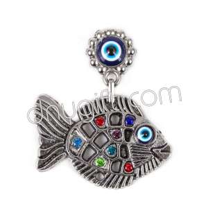 Metal Taşlı Balık Magnet