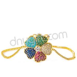 Zirkon Kaplama Çiçek Bileklik