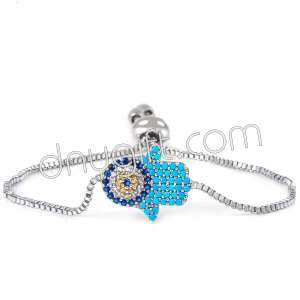 Zirkon Taşlı Fatıma El Bileklik