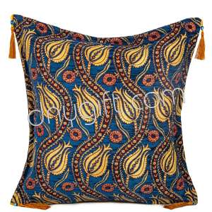 45x45 Minder Kıvrımlı Mavi