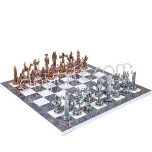 No 5 Metal Figür Satranç Seti