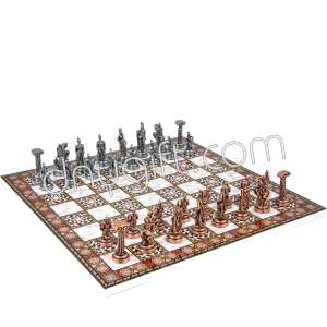 No 4 Metal Figür Satranç Seti