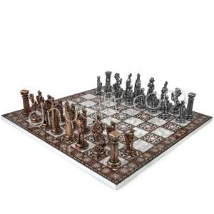 No 6 Metal Figür Satranç Seti
