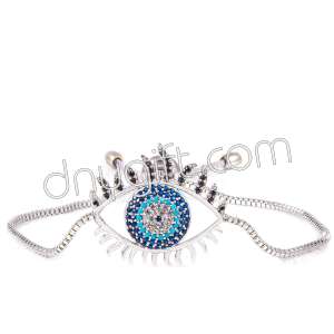 Zirkon Kaplama Göz Bileklik Gümüş