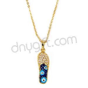 Zirkon Kaplama Taşlı Terlik Kolye