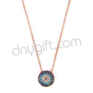 Zirkon Kaplama Oval Kolye