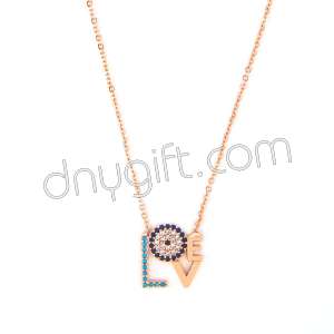 Zirkon Kaplama Taşlı Kolye