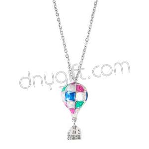 Zirkon Taşlı Renkli Uçan Balon Kolye