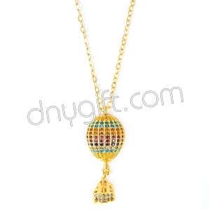 Zirkon Taşlı Uçan Balon Kolye