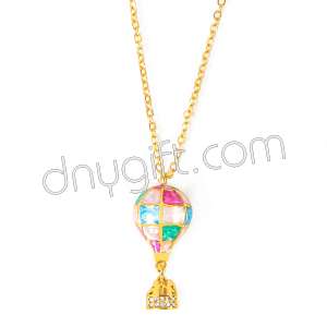 Zirkon Taşlı Renkli Uçan Balon Kolye