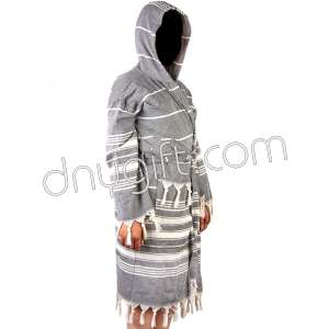 Turkish Peshtemal Robe Black