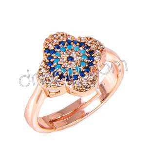 Zirkon Taşlı  Nazarlı Yüzük