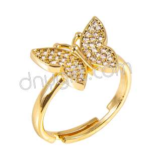 Zirkon Taşlı Kelebek Yüzük