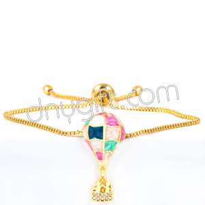 Zirkon Taşlı  Renkli Uçan Balon Bileklik