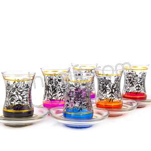 6'Lı Çay Bardak Seti Sarmaşık