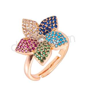 Zirkon Taşlı Çiçek Yüzük