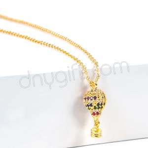 Zirkon Taşlı Uçan Balon Kolye