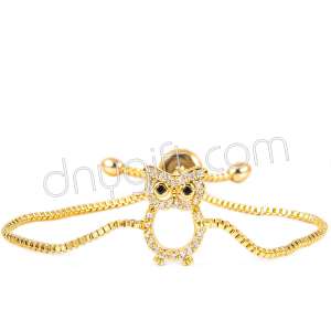 Zirkon Taşlı Baykuş Bileklik