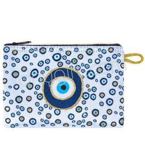 Nazar Boncuğu Desenli Dokuma Cüzdan 642