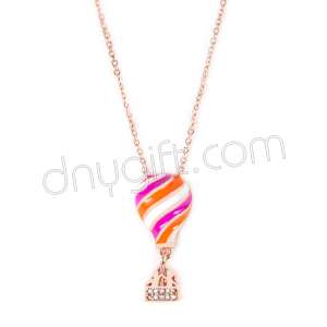 Zirkon Taşlı Renkli Balon Kolye