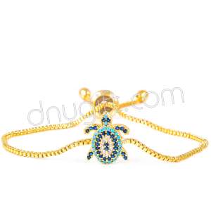 Zirkon Taşlı Kaplumbağa Bileklik