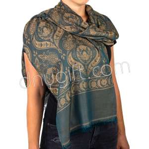 Authentic Tulip Patterned Tapestry Shawl