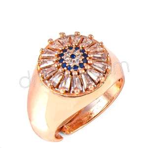 Zirkon Taşlı Nazarlı Yüzük