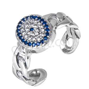 Zirkon Taşlı Nazarlı Yüzük