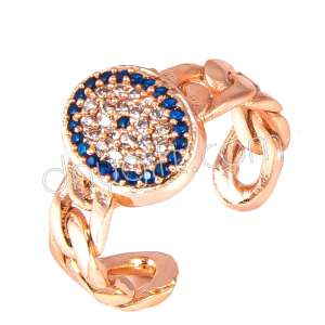 Zirkon Taşlı Nazarlı Yüzük