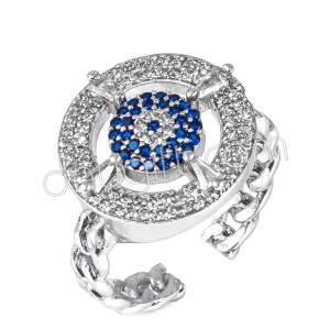 Zirkon Taşlı Nazarlı Yüzük