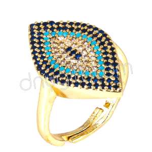 Zirkon Taşlı Nazarlı Göz Yüzük